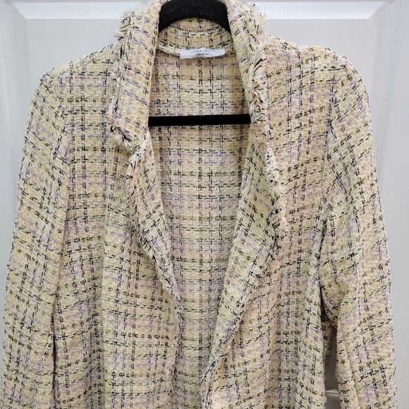 Zara Jackets & Blazers - Pastel Tweed Skirt/Blazer Set